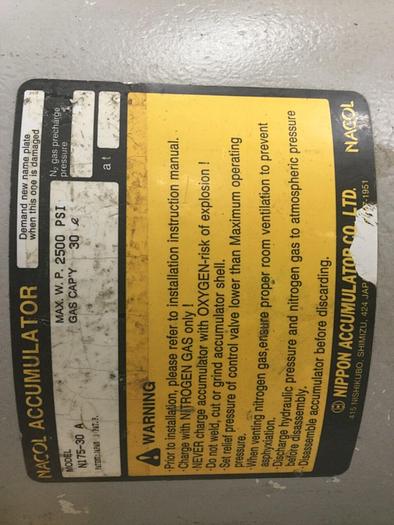 Used NIPPON Accumulator N175-30 A #114751