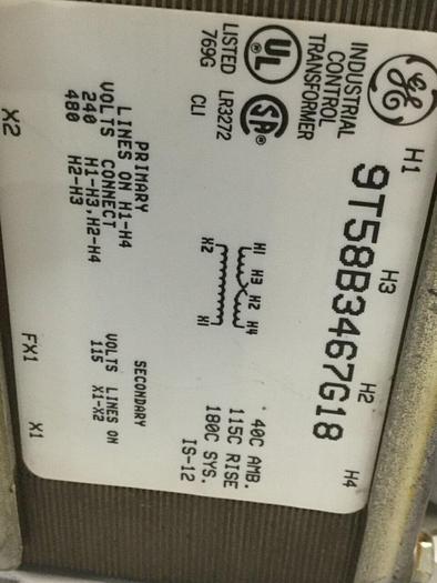 Used GENERAL ELECTRIC 0.500 kVA Transformer 9T58B3467G18 #110756