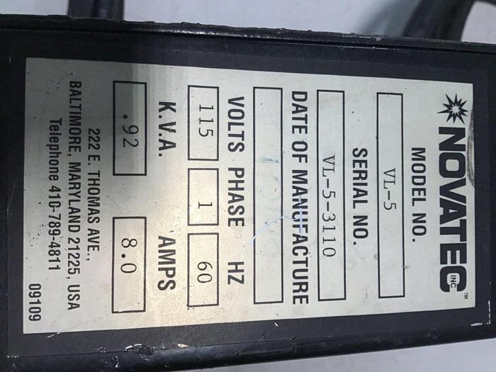 Used NOVATEC Vacuum Loader Control VL-5 CTRL #138367