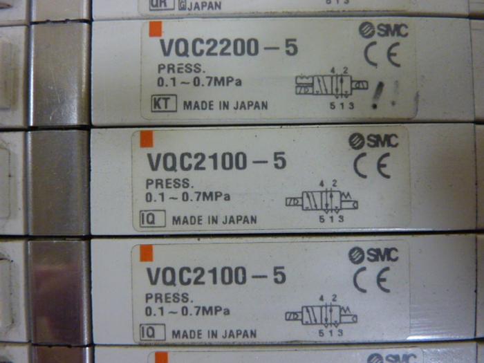 Used SMC Control Block w/ Valves VQC2200-5 #52949