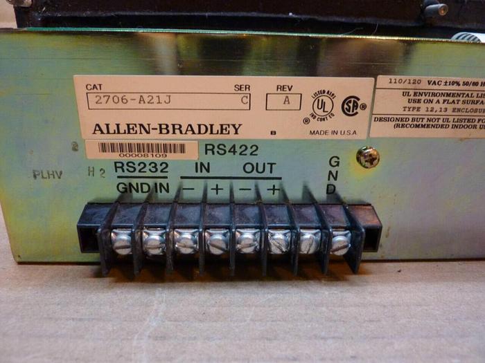 Used ALLEN BRADLEY Message Display 2706-A21J SER C #23198