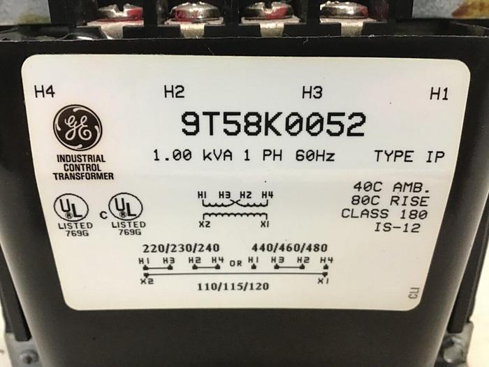 Used GENERAL ELECTRIC / GE 1.00 kVA Transformer 9T58K0052 Used