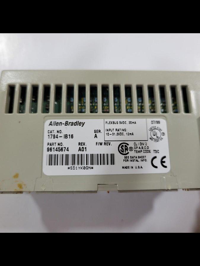 Used ALLEN BRADLEY Input Module 1794-IB16 SER A Used