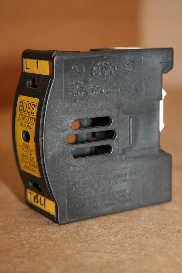 Used BUSSMANN 30 Amp Fuse Holder JTN60030 Used