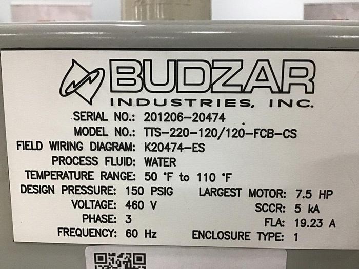 Used BUDZAR Tower Tank System TTS-220-120/120-FCB-CS Used