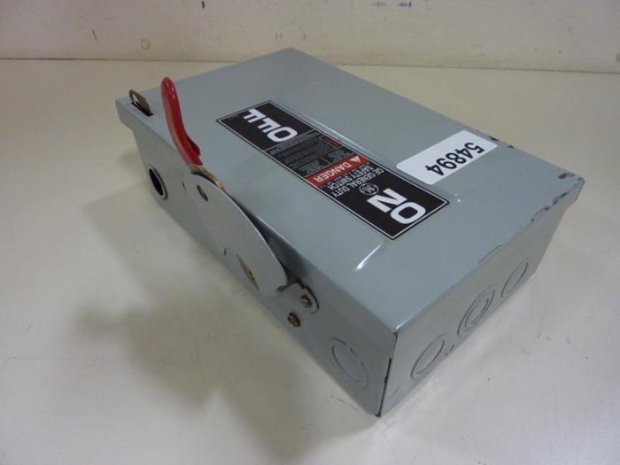 Used GENERAL ELECTRIC 30 Amp Safety Switch TG3221 #54895