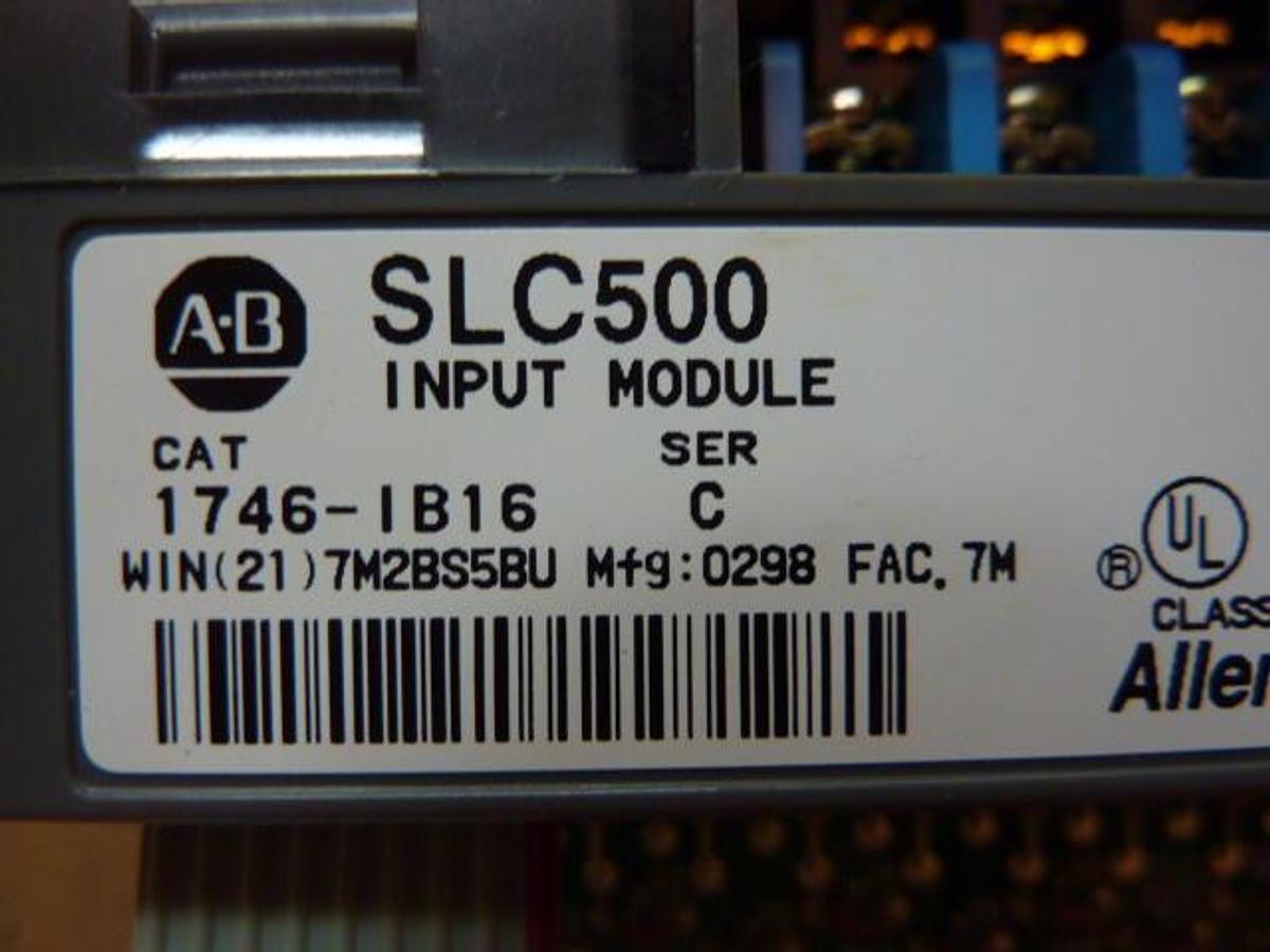 Used ALLEN BRADLEY Input Module 1746-IB16 SER C Used