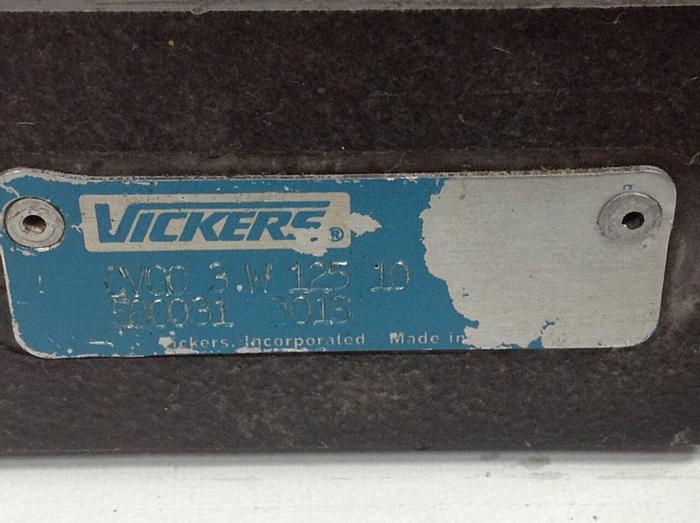 Used VICKERS Relief Valve CVGC 3 W 125 10 #89729