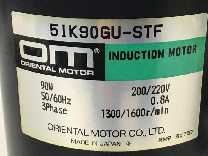 Used ORIENTAL MOTOR Induction Motor 5IK90GU-STF #119976