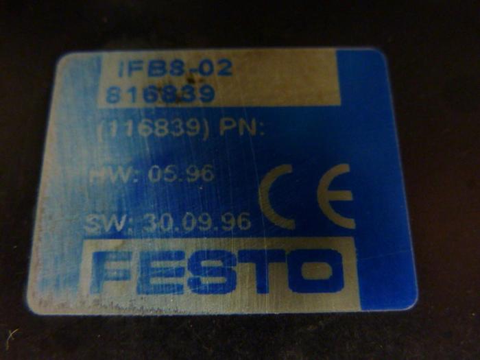 Used FESTO Control Block / Valve Terminal IFB8-02 #52776