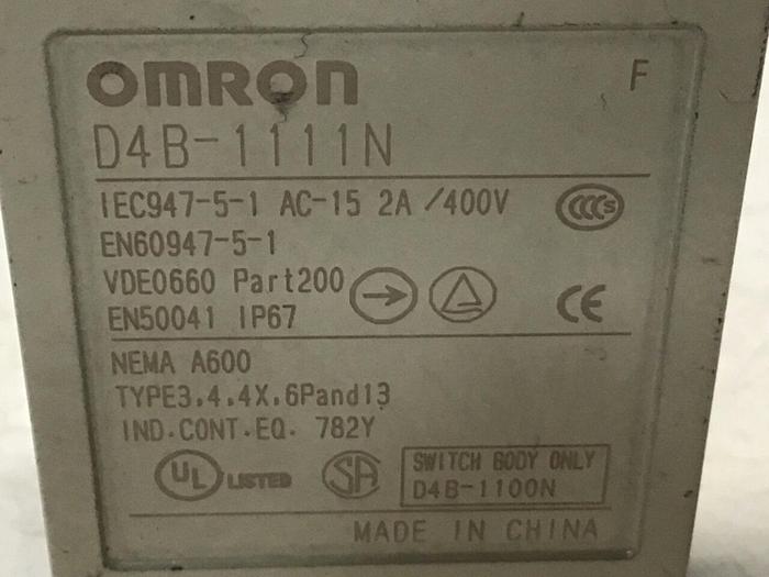 Used OMRON Limit Switch D4B-1111N #122012