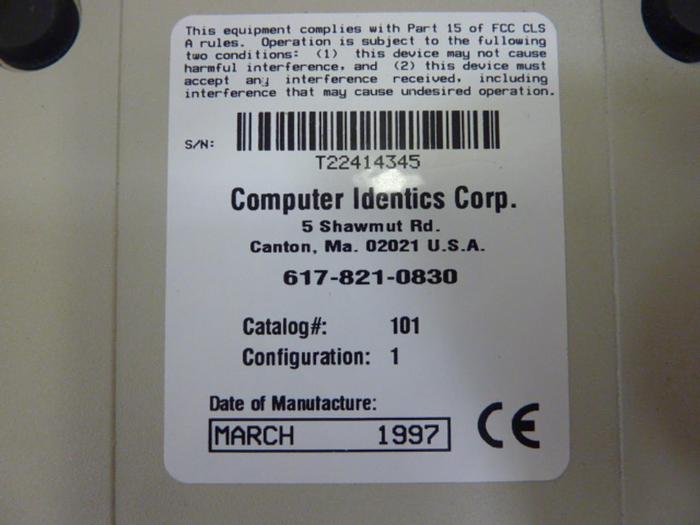 Used COMPUTER IDENTICS Control Module 101 #55785