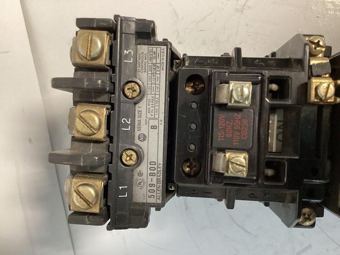 Used ALLEN BRADLEY Starter Size 1 509-BOD SER B W42 #33512