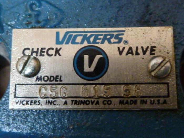 Used VICKERS Check Valve C5G 815 S8 #30364