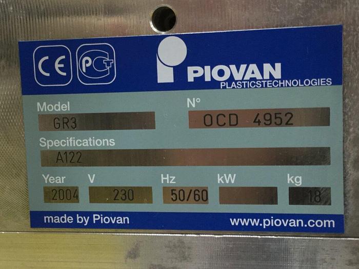 Used PIOVAN Vacuum Receiver GR3 #105233