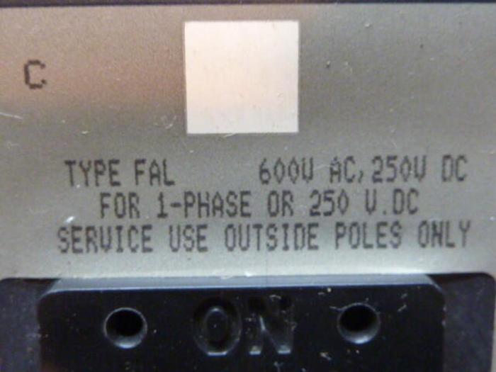 Used SQUARE D 20 Amp Circuit Breaker FAL360201212 USED