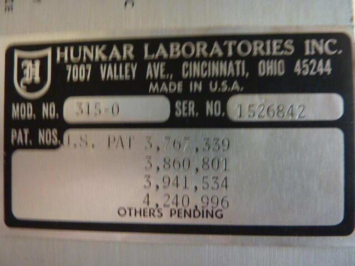Used HUNKAR LABS Machine Control 315-0 #33873