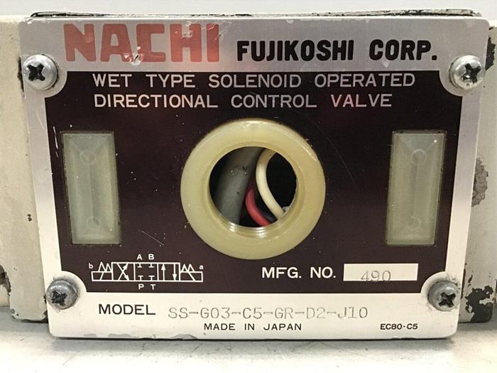 Used NACHI Valve SS-G03-C5-GR-D2-J10 USED