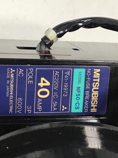 Used MITSUBISHI 40 Amp Breaker & Manual Switch NF50-CS-40 #125560