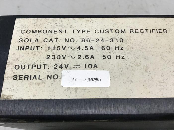 Used SOLA ELECTRIC Power Supply 86-24-310 #139957