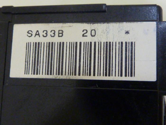 Used FUJI ELECTRIC 20 Amp Auto Circuit Breaker SA33B-20 #60740