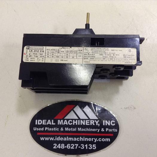 Used TELEMECANIQUE Overload Relay LR3D12316 #75974