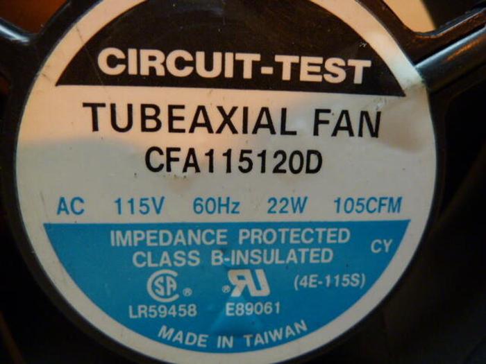 Used CIRCUIT TEST Tubeaxial Fan CFA115120D #25887