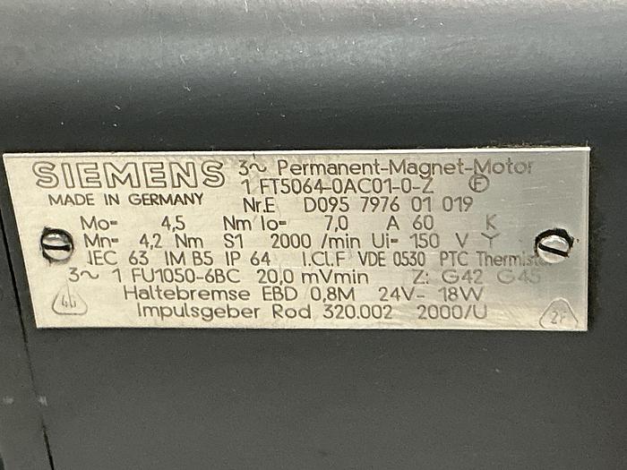 Used SIEMENS 1 FT5064-0AC01-0-Z