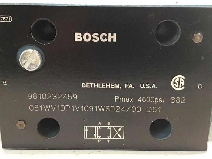 Used BOSCH Valve 9810232459 081WV10P1V1091WS024/00D51 Used