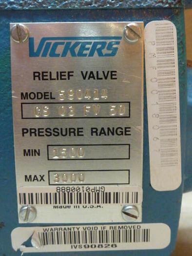Used VICKERS Relief Valve CS 03 FV 50 #31850