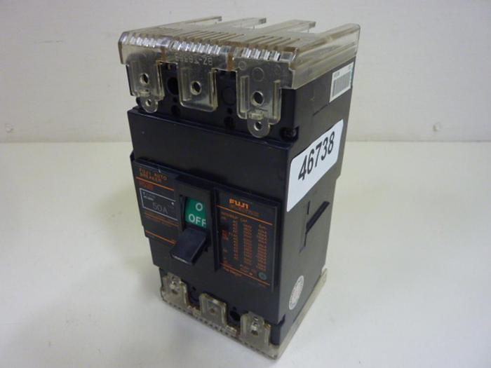 Used FUJI ELECTRIC 50 Amp Circuit Breaker H53B-50 #46739