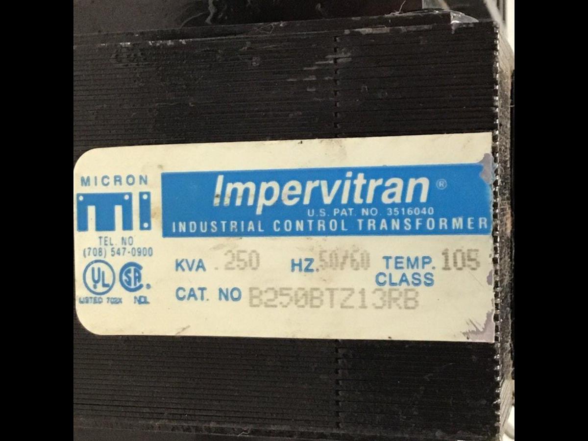 Used MICRON .250 kVA Transformer B250BTZ13RB USED