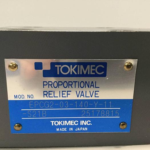 Used TOKIMEC Proportional Relief Valve EPCG2-03-140-Y-11-S21B #94702