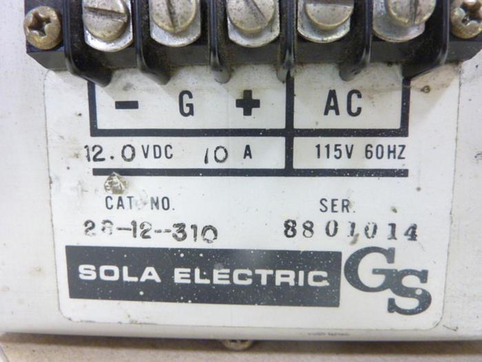 Used SOLA ELECTRIC Power Supply 28-12-310 #44615