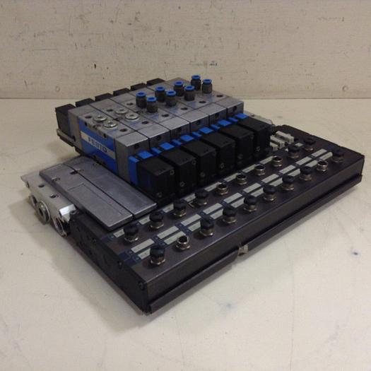 Used FESTO Control Block w/ Valves IIFB-02B-1/4-8-BU Used