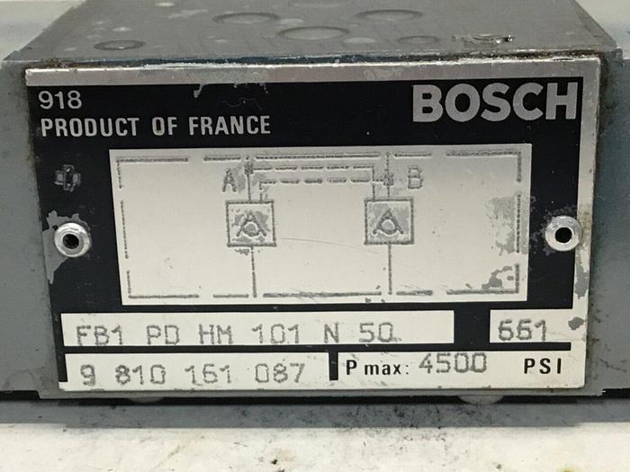 Used BOSCH Valve FB1PDHM101N50 #138412