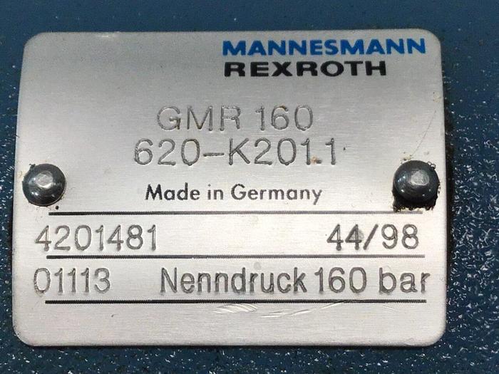 Used REXROTH Hydraulic Motor GMR 160 620-K2011 #135621
