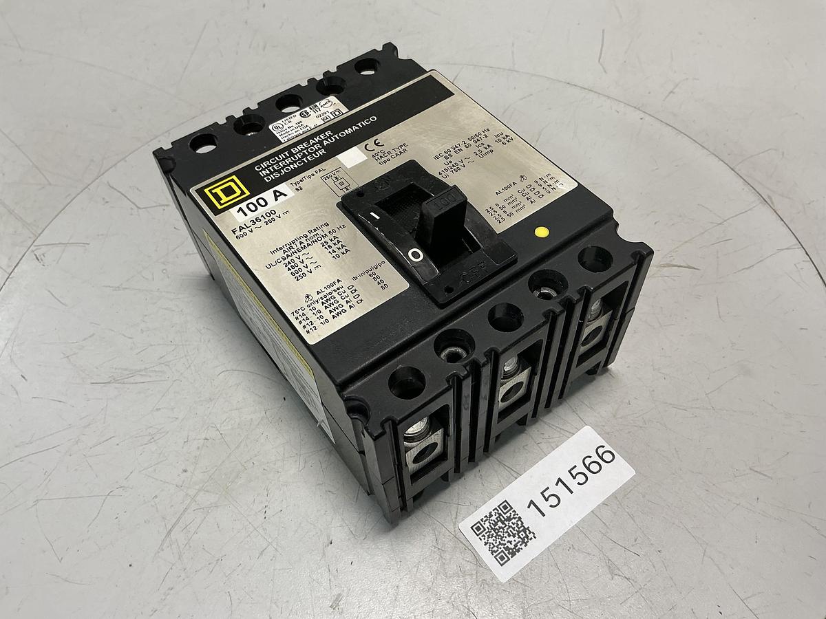 Used SQUARE D FAL36100