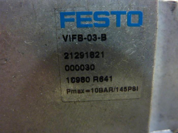 Used FESTO Control Block w/ Valves IFB8-03 #52795