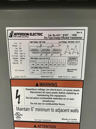 Used IDEAL MACHINERY MF12-150 transformer package Used #147851