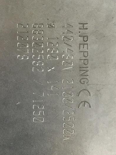 Used H PEPPING 2100/2500 Watt Heater Band 88302582 #111168