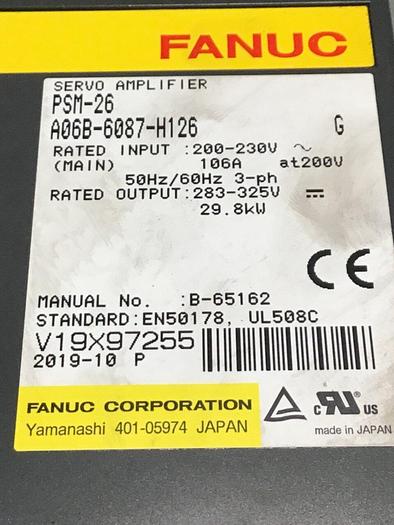 Used FANUC / G.E. Servo Drive A06B-6087-H126 #135828