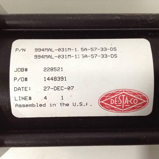 Used DESTACO Pneumatic Hold Clamp 994MAL-031M-135A-57-33-DS #90048
