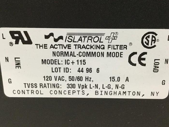 Used CONTROL CONCEPTS Active Tracking Filter IC+115 #111219