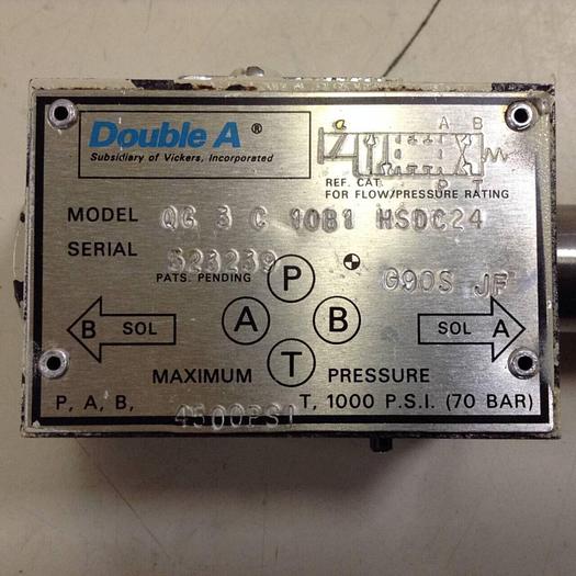 Used VICKERS Valve QG3C10B1HSDC24 #88938