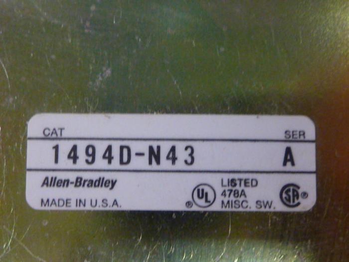 Used ALLEN BRADLEY Slide Mechanism 1494D-N43 SER A #57489