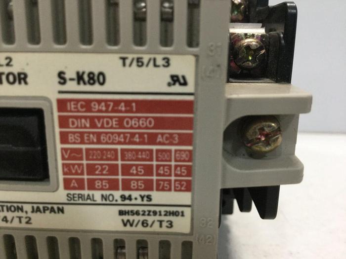 Used MITSUBISHI Magnetic Contactor S-K80 #104645