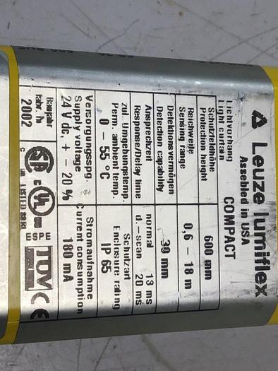 Used LEUZE Light Curtain Receiver CR30-600BH5 #130191