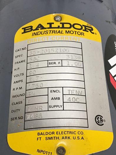 Used BALDOR .25 HP Motor 33-2015Z106 #123552