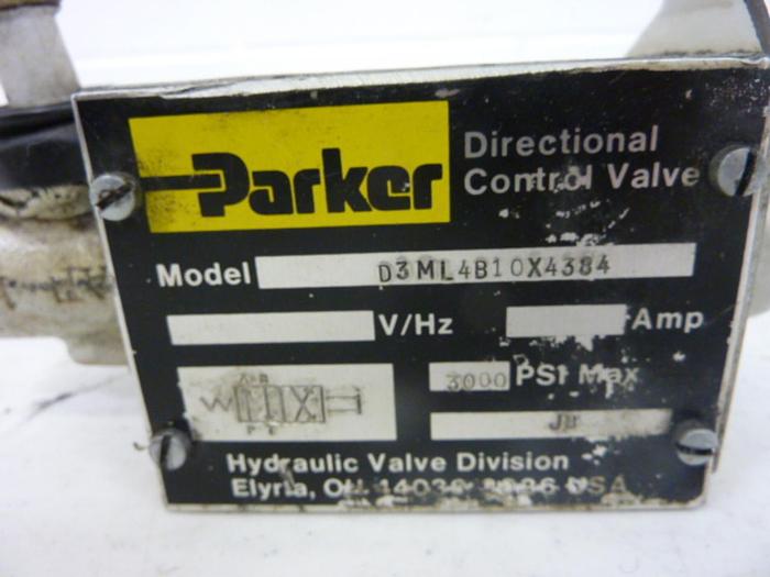 Used PARKER Directional Control Valve D3ML4B10X4384 #51649